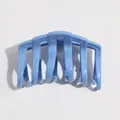 Pince à cheveux carrée élégante en acrylique bleu clair brillant pour femmes - Pince Citrouille Plate Bleu