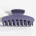 Grande pince à cheveux carrée en acrylique violet mat pour une coiffure élégante - Pince à Cheveux Arête Plate / Bleu et Violet
