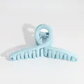 Pince à cheveux carrée en acrylique bleu clair mat pour cheveux épais et élégants - Épingle à cheveux en U / L / Bleu clair
