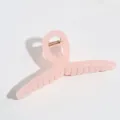 Grande pince à cheveux élégante en acrylique rose clair avec design à boucles croisées - Épingle à cheveux en U / L / Rose Gelée