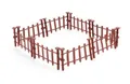 Miniature brown plastic farm fence for DIY micro landscape and sandbox model layout - Small Picket Fence (1674)