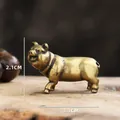 Detailed macro view showing the 2.1cm height and 3.1cm length of brass pig figurine - Realistic Male Pig - Standing Pose