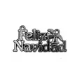 Detailed close-up of Feliz Navidad silver metal pendant with bell for Christmas decor - Bell Decoration Style / 7cm / Silver