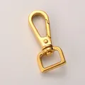Mosquetón giratorio de acero inoxidable 316 dorado pulido para bolsos y llaves - 25mm Ancho Interno / Dorado