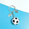3D PVC soccer ball keychain with mini jersey pendant and I Heart Soccer metal charm - 3D Soccer Jersey Style