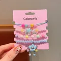 Colorful acrylic beads bracelets set for girls featuring stars and cartoon cloud charms - 21# Star