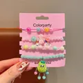 Kids acrylic bead bracelets set featuring colorful cartoon charms and fruit pendants - 27# Avocado