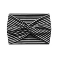 Bandeau large élastique avec motif zigzag noir et blanc et un nœud torsadé élégant - Motif Vagues Noir et Blanc (19#)
