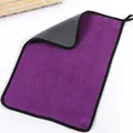 Thickened double-sided microfiber car towel in purple and grey with hanging loop - 30x30cm / Grey-Purple [600g/㎡]