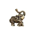 Detailopname van een bronzen olifant wierookhouder met fijne Ruyi-patroon details - Geluksolifant Klein