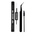Kit de extensión de pestañas DIY con pegamento de doble punta, sellador y pinza - Negro (pegamento De Doble Punta + Pinzas Puntiagudas + Pincel Pequeño De Una Sola Punta)