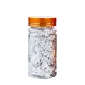 Flocons de feuilles métalliques argentées pour décoration de gâteaux et ongles - Petit Pot / Argenté