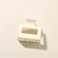 Minimalist square hair claw clip in matte cream white finish for women hairstyles - Square Creamy White (5cm)