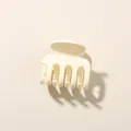 Minimalist matte cream shark hair claw clip for women's daily hair styling - Octopus Creamy White (4.5cm)