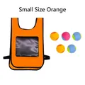 Kids sticky ball sports vest set in small size orange with five colorful toss balls - S / Orange Vest and Sticky Balls