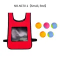 Kids outdoor explorer vest set in red including sticky target vest and five colorful balls - S / Red Vest and Sticky Balls