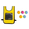 Kids outdoor explorer vest set in yellow with sticky balls for throwing games - S / Yellow Vest and Sticky Balls