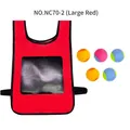 Large red sticky ball vest for kids outdoor games with five colorful toss balls - Large / Red Sticky Ball Vest Set (NC70-2)