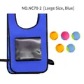 Blue large sticky vest game set with 5 colorful balls for kids outdoor sensory training - Large / Blue Sticky Ball Vest Set (NC70-2)