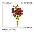 Elegante spilla a bouquet di rose in smalto rosso in lega per abbigliamento donna - Rosso