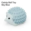 Azure hedgehog-shaped catnip ball toy with massage bristles for cat dental care - Hedgehog Catnip Ball Toy [Blue]