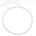 Detail of silver double-layer bead chain body jewelry with lobster clasp closure - Double Layer Style (E14-2) / Silver