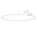 Elegant double layered silver bead chain choker with adjustable lobster clasp closure - Single Layer Style (E104-5) / Silver