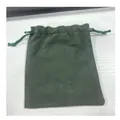 Dark green velvet drawstring jewelry pouch with soft microfiber fabric texture - Velvet Pouch Style / 10*12cm / Green