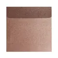 Detail of rose gold glitter surface on premium square self-adhesive wedding envelope - Rose Gold Square (16x16cm)
