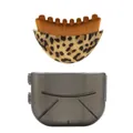 Pincel de base con cerdas onduladas, mango de leopardo y estuche de protección - Brocha Linfática Pequeña con Estampado de Leopardo + Caja para el Polvo