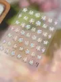 5D embossed nail art stickers with gold foil butterfly and floral patterns YT8363 - Gold Bronzing Shell Light (YT8363Pro)