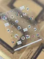 Luxury gold foil butterfly and lace nail art sticker YT8463 Pro with vintage frames - Gold Bronzing Shell Light (YT8463Pro)