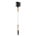 Double-ended eyebrow and eyelash brush with white handle and spoolie tip - Dual Eyebrow Brush with Comb White Gold