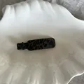 Elegante fermaglio per capelli leopardato con motivi marroni e neri su vassoio - Fermaglio per capelli quadrato / Stampa leopardata
