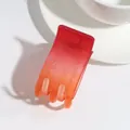 Pince à cheveux mate dégradée rouge foncé et orange avec finition mouchetée chic - Dégradé Rouge