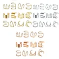 Minimalist metallic U-shaped ear cuffs in gold and silver finish for non-pierced ears - Multicolor
