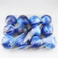 Set of 12 celestial solar system stress balls in clear packaging with starry nebula patterns - Starry Sky Pattern Stress Ball Set
