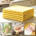 Thick yellow microfiber cleaning cloth for kitchen with superior water absorption - Thickened / 30x30cm / Yellow