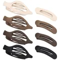 Set di 8 mollette opache sovradimensionate in toni neutri come il beige e il marrone - Stile Toni della Terra Scuri Opachi