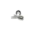 Elegant silver metallic hair claw clip with high-polish finish and infinity design - Ribbon Wrap / Silver