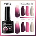 Esmalte de uñas térmico TS010 mostrando efecto degradado de tres temperaturas - Gel Térmico TS010(QT0755-010)