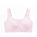 Seamless light pink nursing bra with wide shoulder straps and soft support comfort - Light Pink
