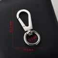 Polished silver titanium steel swivel snap hook with 43.5mm height and O-ring - 43.5*18.5*12.5mm / Steel
