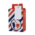 Mini travel suitcase candy box featuring red and blue stripes with Love printing - Red (Striped Silhouette)