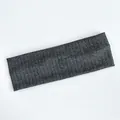Bandeau en maille côtelée gris foncé avec texture rayée élastique pour le sport et le yoga - Petit / Gris