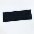 Bandeau de sport en maille côtelée noire élastique avec texture épurée pour le yoga - Petit / Noir