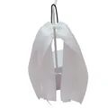 Élastique à cheveux chic avec grand nœud en satin blanc pour queue de cheval - Blanc