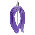 Élastique à cheveux avec nœud en ruban de satin lilas pour queue de cheval femme - Violet