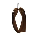 Noeud de ruban en satin marron foncé élégant avec de longs rubans pour les cheveux - Café
