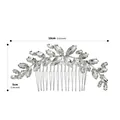 Peineta plateada de novia con cristales marquesa de 10cm por 5cm para peinados de boda - Plateado